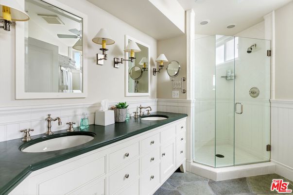 Bathroom, Dual Sink Vanities, Glass Shower, Interior