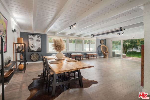 Dining room, Interior, Wood Texture Flooring