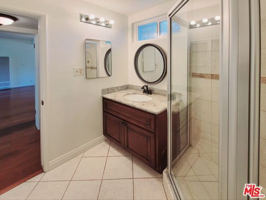 Bathroom, Glass Shower, Interior, Wood Texture Flooring