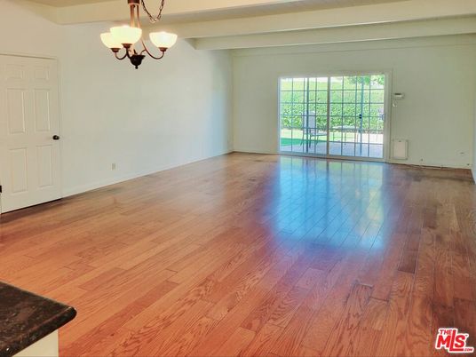 Chandelier, Empty room, Interior, Wood Texture Flooring