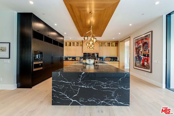 Interior, Kitchen, Recessed Lighting, Wooden Ceilings, Wood Texture Flooring