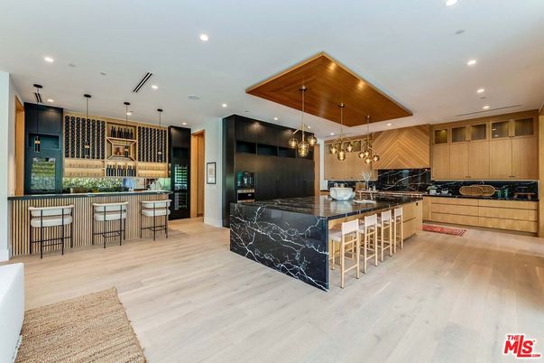 Interior, Kitchen, Pendant Lights, Recessed Lighting, Wooden Ceilings, Wood Texture Flooring