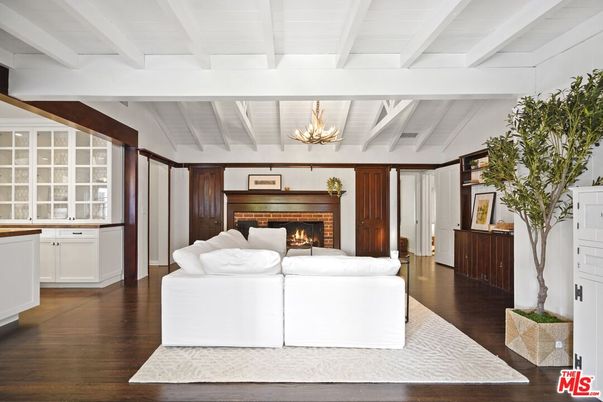 Chandelier, Fireplace, Interior, Living room, Wood Texture Flooring