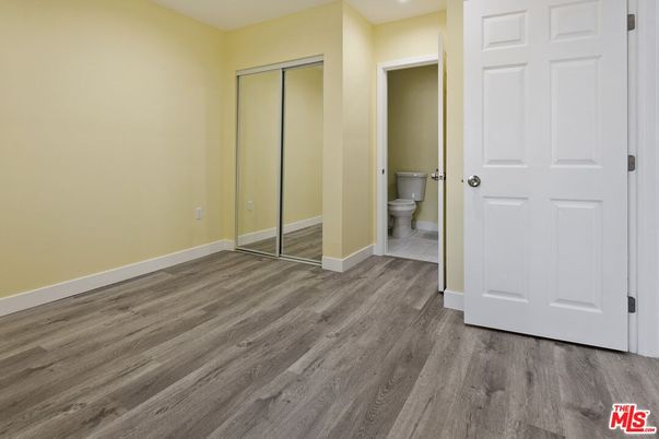 Bathroom, Empty room, Interior, Recessed Lighting, Wood Texture Flooring