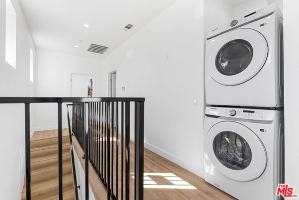 Interior, Recessed Lighting, Utility Closets, Washer, Wood Texture Flooring