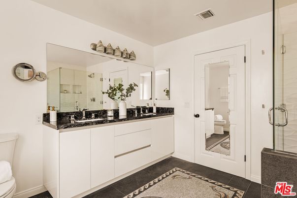 Bathroom, Dual Sink Vanities, Glass Shower, Interior