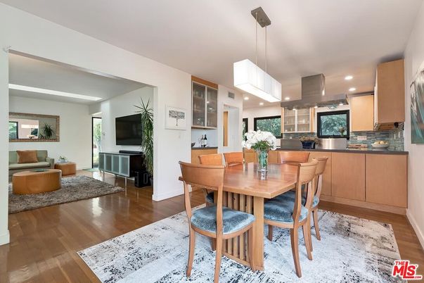 Dining room, Interior, Kitchen, Living room, Pendant Lights, Recessed Lighting, Wood Texture Flooring