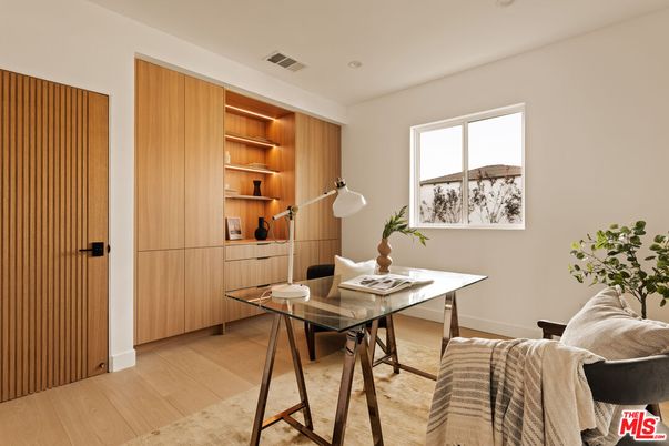 Home Office, Interior, Wood Texture Flooring