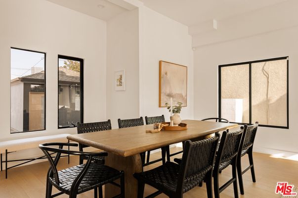 Dining room, Interior, Wood Texture Flooring
