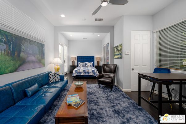 Bedroom, Interior, Living room, Recessed Lighting, Wood Texture Flooring