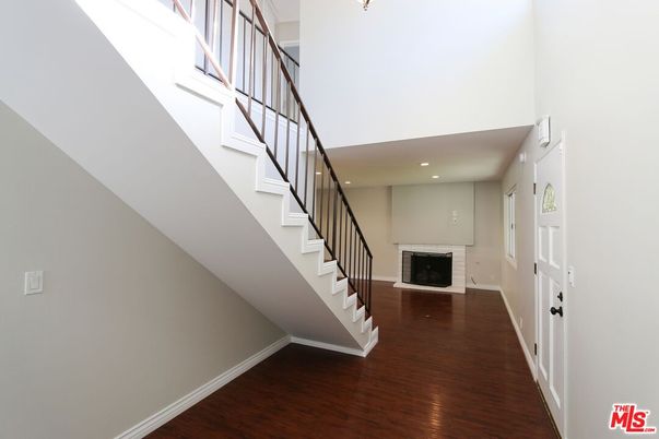Fireplace, Interior, Recessed Lighting, Wood Texture Flooring