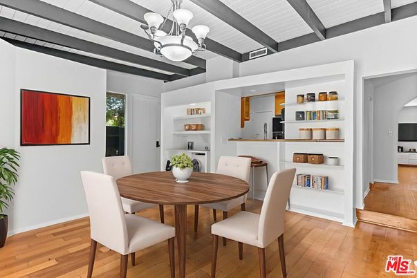 Chandelier, Dining room, Interior, Wood Texture Flooring