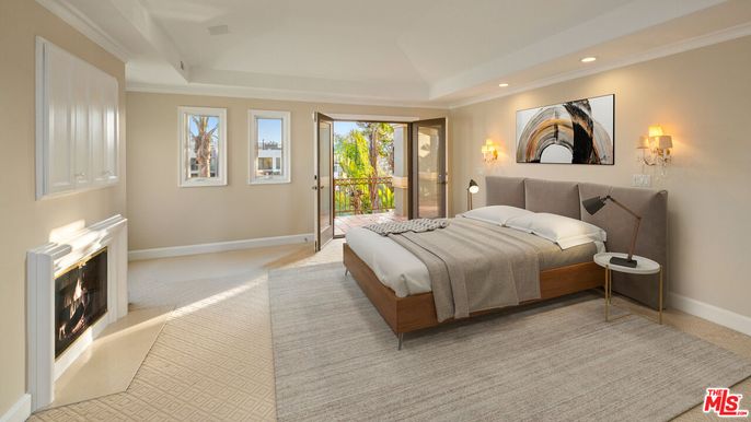 Bedroom, Fireplace, Interior, Recessed Lighting