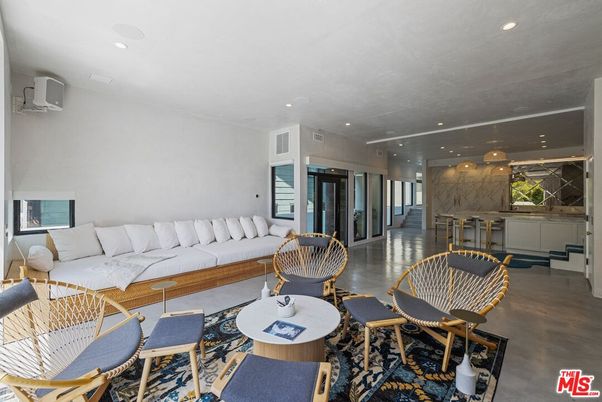 Interior, Living room, Marble Walls, Recessed Lighting