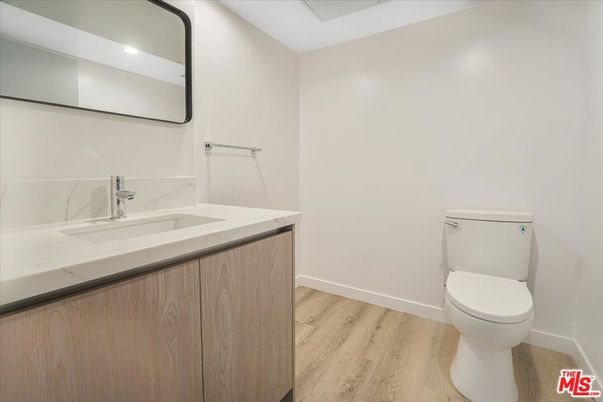 Bathroom, Interior, Recessed Lighting, Wood Texture Flooring