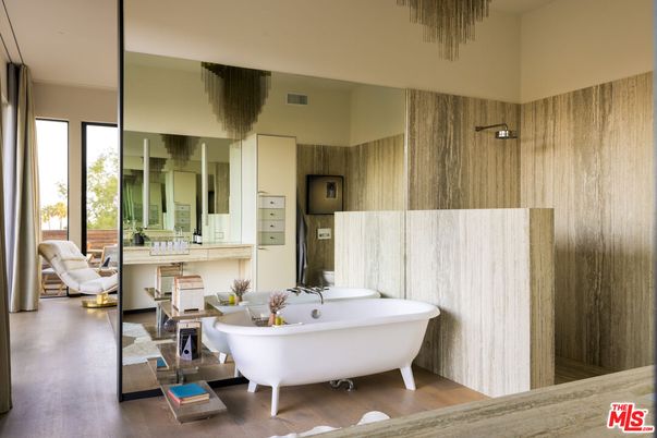 Bathroom, Free Standing Baths, Interior, Wood Texture Flooring