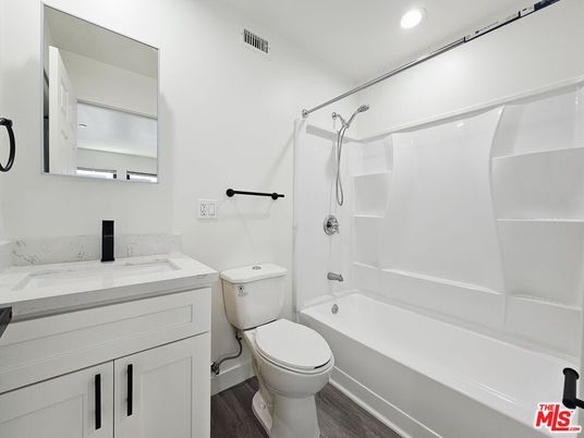 Bathroom, Interior, Recessed Lighting, Wood Texture Flooring