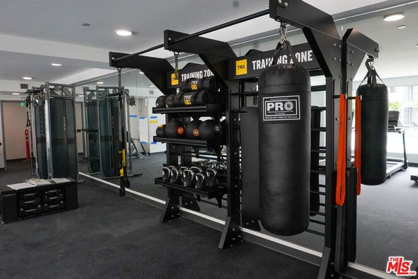 Fitness Equipment, Gym, Interior, Recessed Lighting