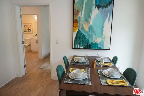 Bathroom, Dining room, Interior, Wood Texture Flooring