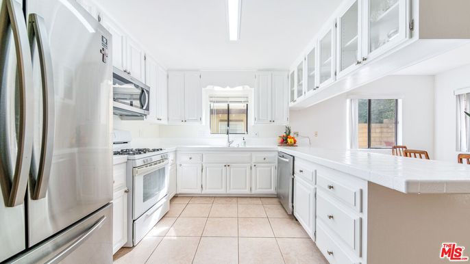 Interior, Kitchen, Stainless Steel Appliances, Tile Countertops