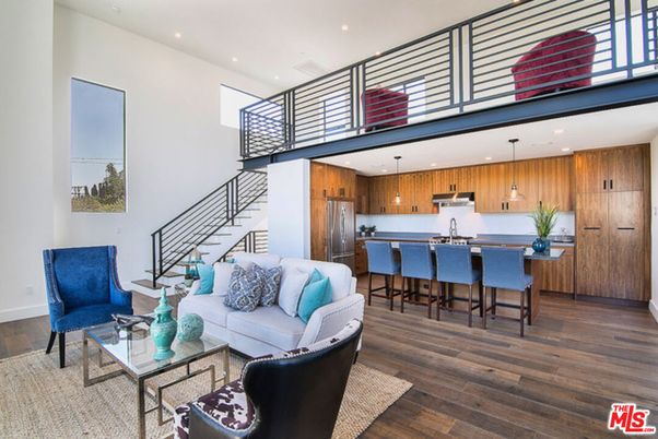 Interior, Kitchen, Living room, Pendant Lights, Recessed Lighting, Wood Texture Flooring