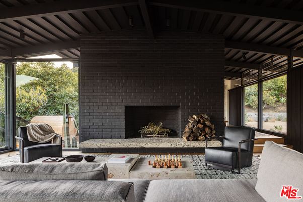 Fireplace, Interior, Living room, Stone Walls