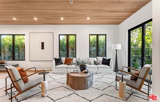 Interior, Living room, Recessed Lighting, Wooden Ceilings