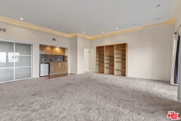 Empty room, Interior, Kitchen, Recessed Lighting