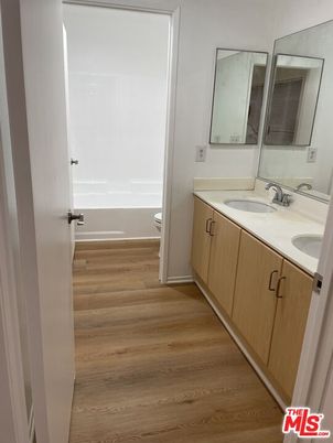 Bathroom, Dual Sink Vanities, Interior, Wood Texture Flooring