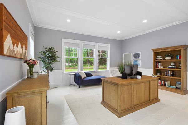 Home Office, Interior, Recessed Lighting