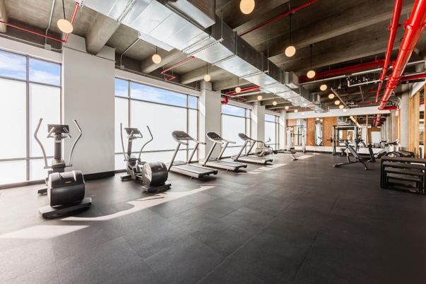 Fitness Equipment, Gym, Interior, Pendant Lights