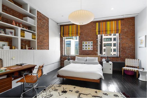 Home Office, Interior, Pendant Lights, Recessed Lighting, Stone Walls, Wood Texture Flooring