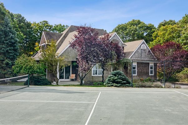 Exterior, Facade, Brick Facade, Tennis Courts, French Provincial