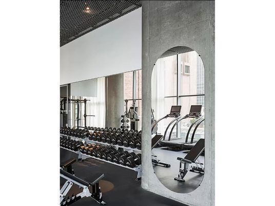Fitness Equipment, Gym, Interior, Recessed Lighting