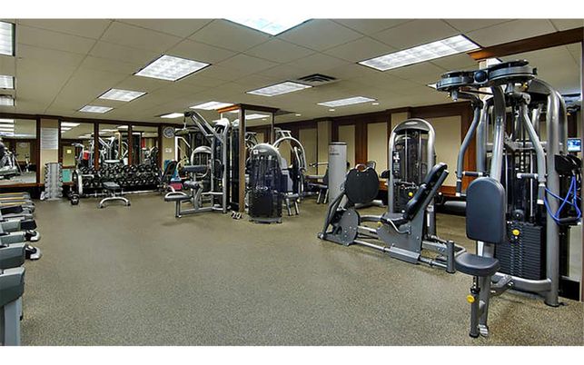 Fitness Equipment, Gym, Interior, Recessed Lighting