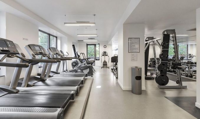 Fitness Equipment, Gym, Interior, Pendant Lights