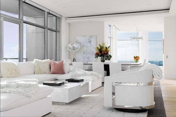 Chandelier, Dining room, Interior, Living room, Recessed Lighting, Wood Texture Flooring