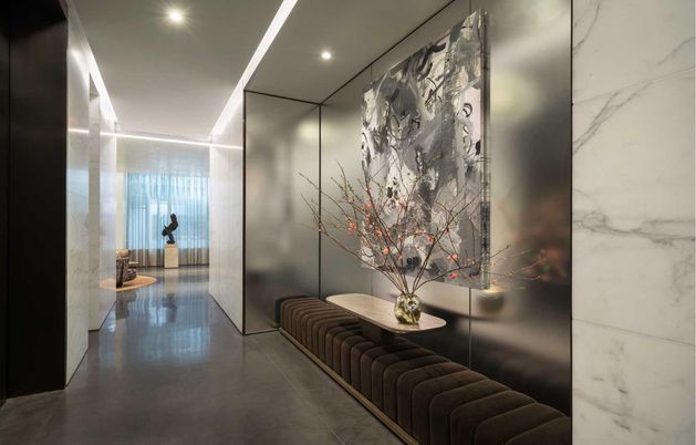 Interior, Marble Walls, Recessed Lighting