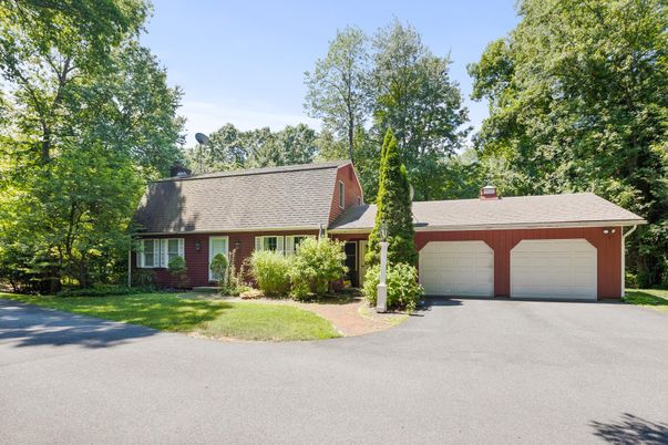 Attached, Detached Garage, Exterior, Facade, Brick Facade, Cape Cod