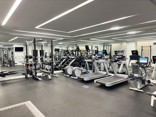 Fitness Equipment, Gym, Interior, Recessed Lighting