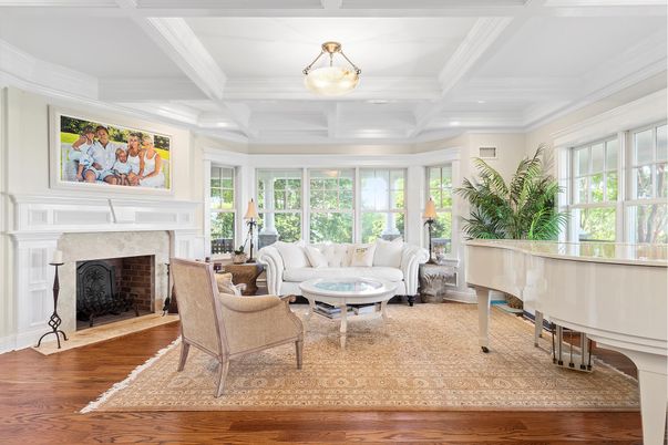 Fireplace, Interior, Living room, Piano, Wood Texture Flooring