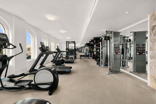 Fitness Equipment, Gym, Interior, Recessed Lighting
