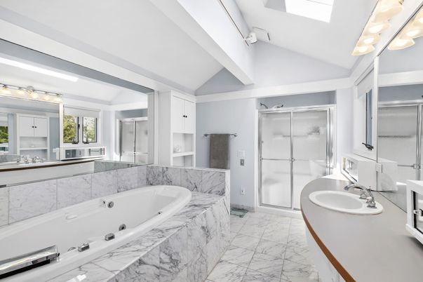 Bathroom, Glass Shower, Interior, Marble