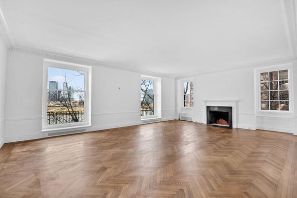 Empty room, Fireplace, Interior, Wood Texture Flooring