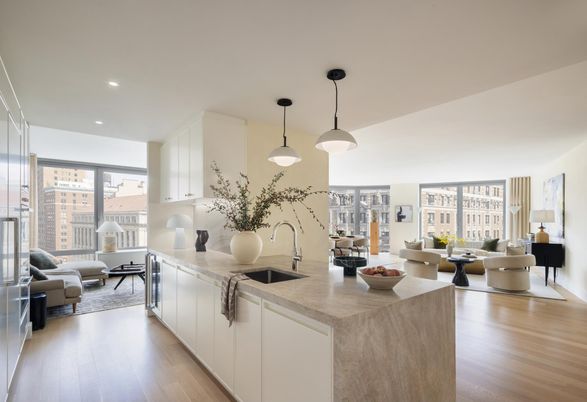 Dining room, Interior, Kitchen, Living room, Pendant Lights, Recessed Lighting, Wood Texture Flooring