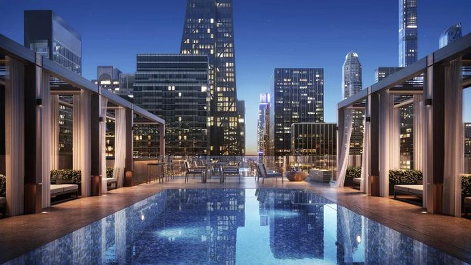 Exterior, Pool, Other, Skyline