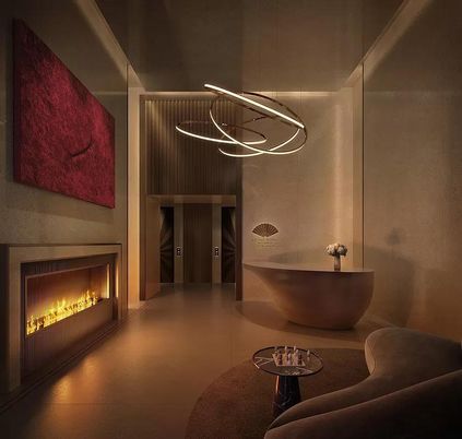 Fireplace, Interior, Pendant Lights