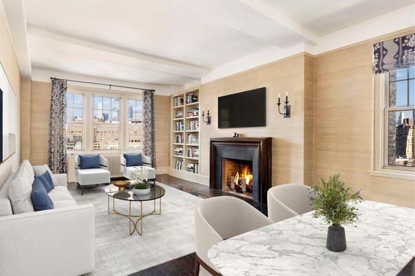 Dining room, Fireplace, Interior, Living room, Wood Texture Flooring