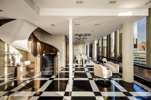Interior, Recessed Lighting, Stone Walls