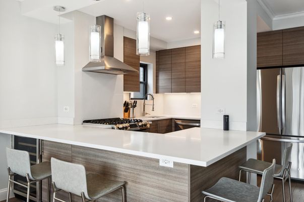 Interior, Kitchen, Pendant Lights, Recessed Lighting, Stainless Steel Appliances
